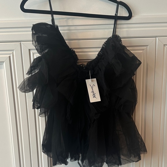 Simplee Apparel Black Ruffled Mini Dress - Picture 5 of 6